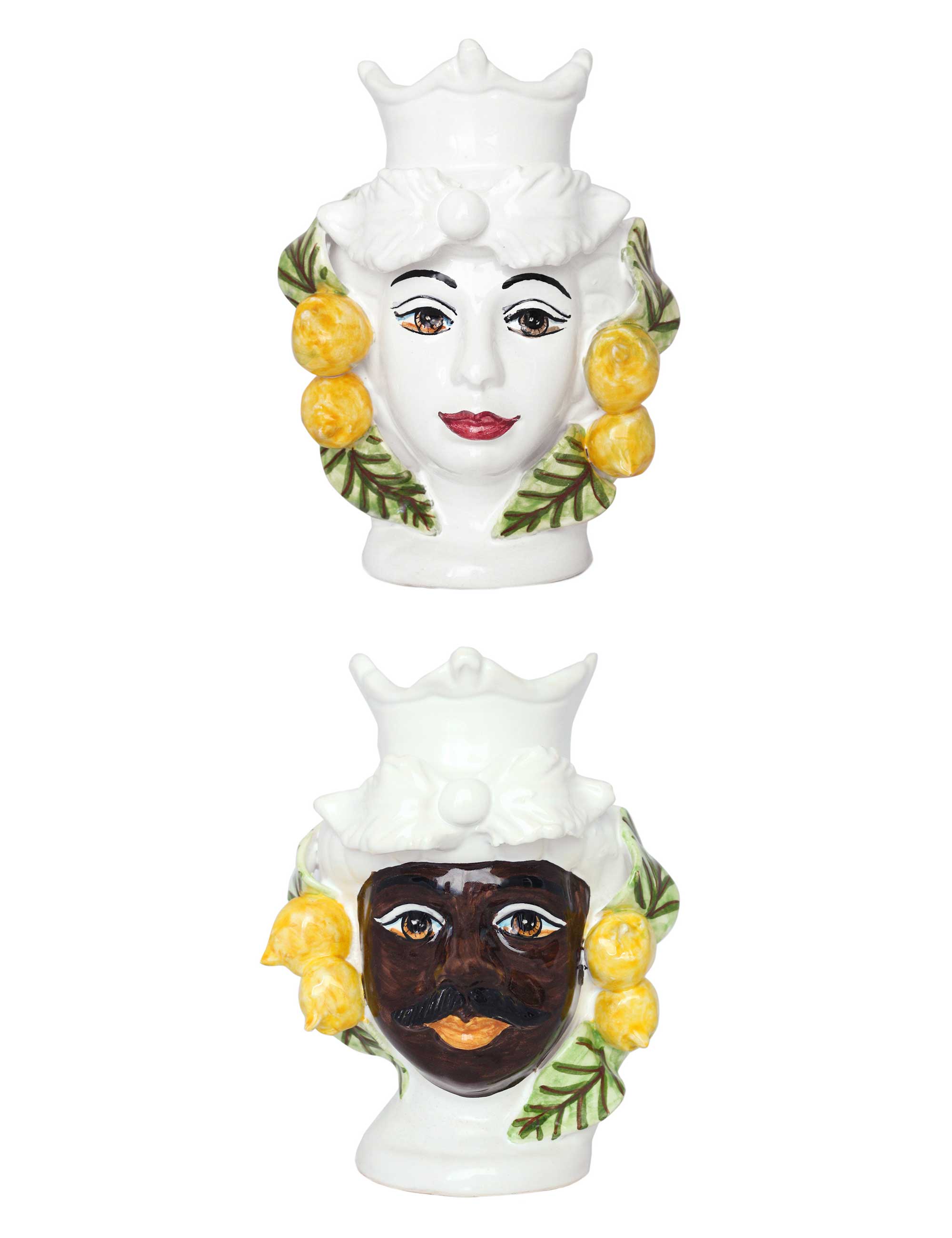 Moor’s heads couple-size small-Bice-Ubaldo lemons decoration
