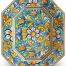 SICILIAN CERAMIC OCTAGONAL SERVING PLATE - TRAPANI