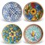set 4 piattini ceramica decorata