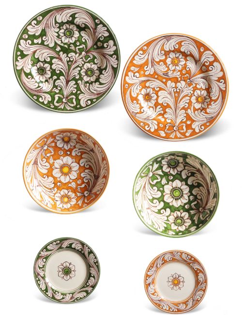 Marzapane Caltagirone ceramic decorated plates