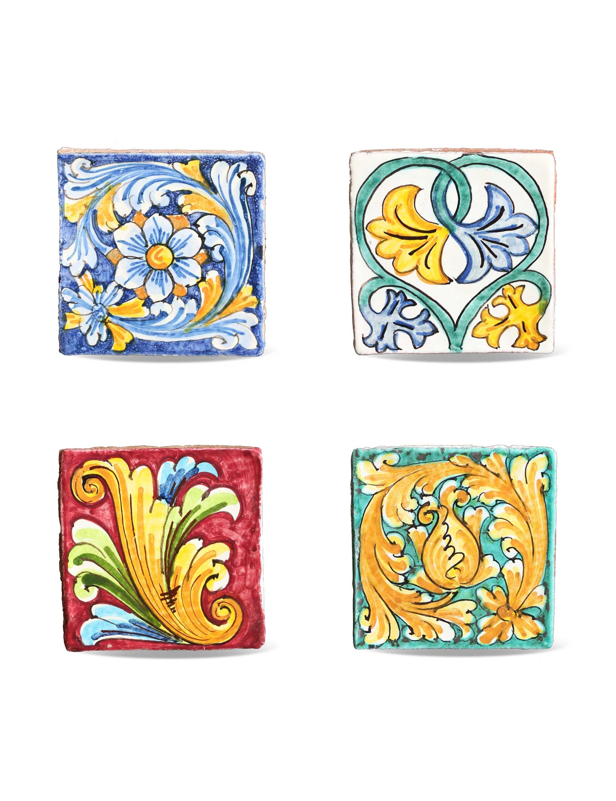 Maioliche in ceramica siciliana decorata Maremoro