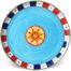 Caltagirone decorated ceramic serving plate-sicilian cart light blue