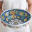 Caltagirone decorated ceramic salad bowl