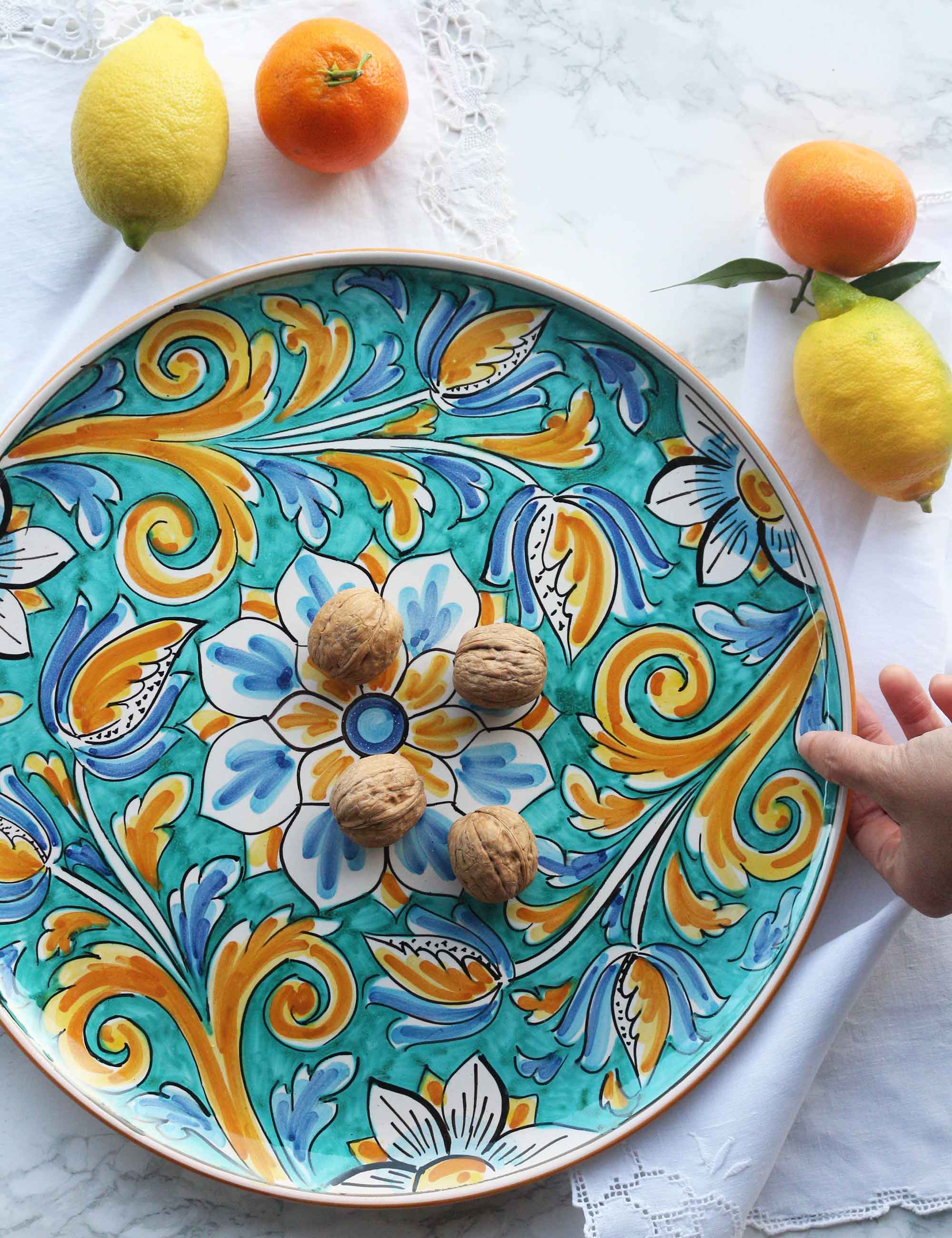 Piatti Ovale a Punta Nuovo Decoro Pesci - CERAMICA VIETRESE