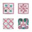 Set maioliche in ceramica di Caltagirone decorate a mano colore rosa
