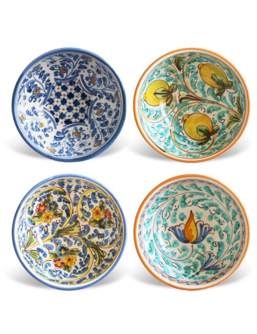 Decorated Sicilian ceramic bowls