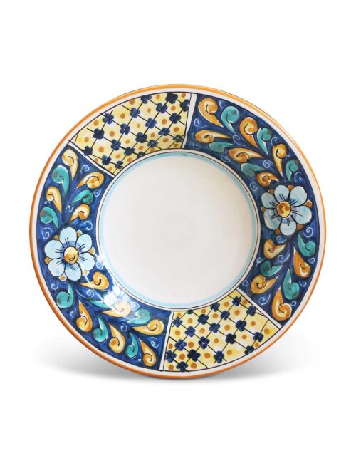 Sicilian decorated ceramic deep plate