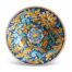 Piatto fondo in ceramica siciliana decorata