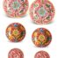 Piatti ceramica Caltagirone–Set 6 pezzi–Etna