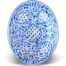 Piatto da portata ovale in ceramica siciliana - Acireale blu