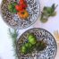2 Sicilian ceramic salad bowls set-Etna