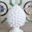 Pigna in ceramica siciliana 20 cm colore bianco ricotta