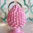 Pigna in ceramica siciliana 20 cm colore quarzo rosa