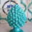 Pigna in ceramica siciliana 20 cm colore verde smeraldo