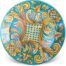 Piatto da portata fangotto in ceramica siciliana decorata di Caltagirone Balata