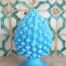 Pigna in ceramica siciliana 20 cm colore azzurro