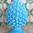 Pigna in ceramica siciliana 30 cm colore azzurro