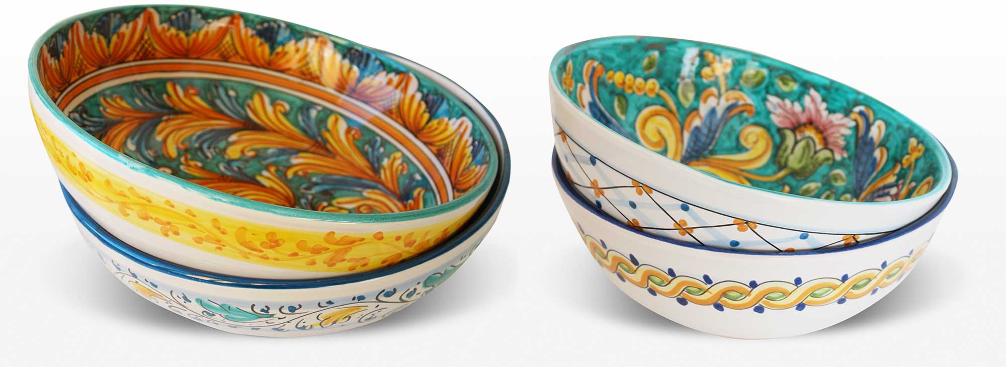 Insalatiere in ceramica decorata