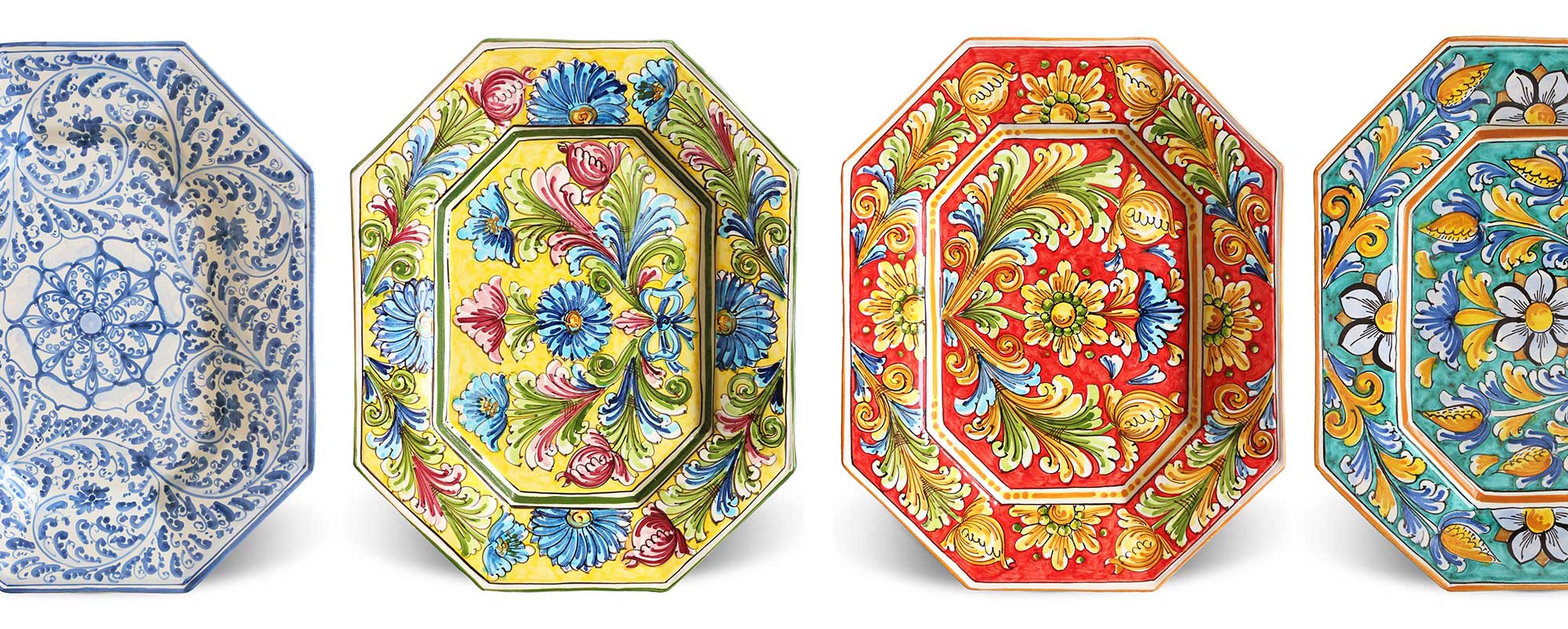 Piatti da portata in ceramica decorata
