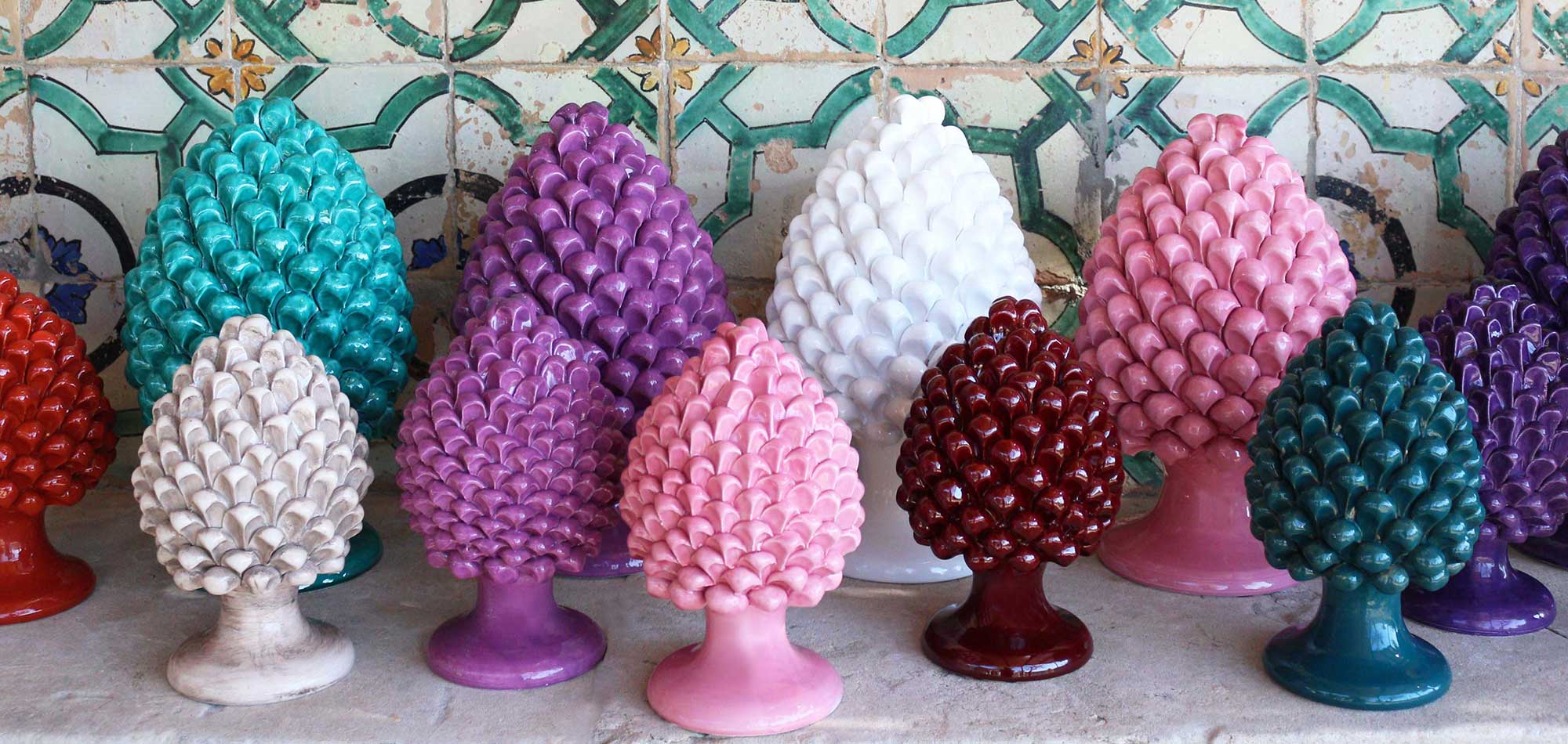 Pigne in ceramica Siciliana