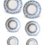Eolie decorated plates 6 pieces tablewear set CIALOMA