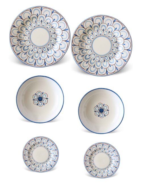 Eolie decorated plates 6 pieces tablewear set NASSA