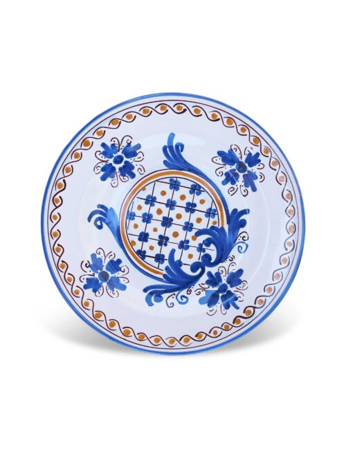 Piatto dessert ceramica siciliana decorata Militello