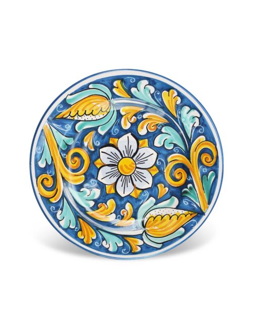 Piatto dessert ceramica decorata siciliana Graniti