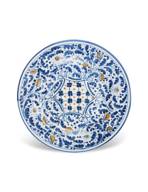 Piatto dessert ceramica decorata siciliana Pagliara