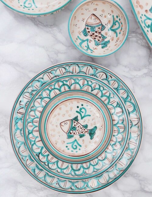 Piattino da pane ceramica Caltagirone MareNostro