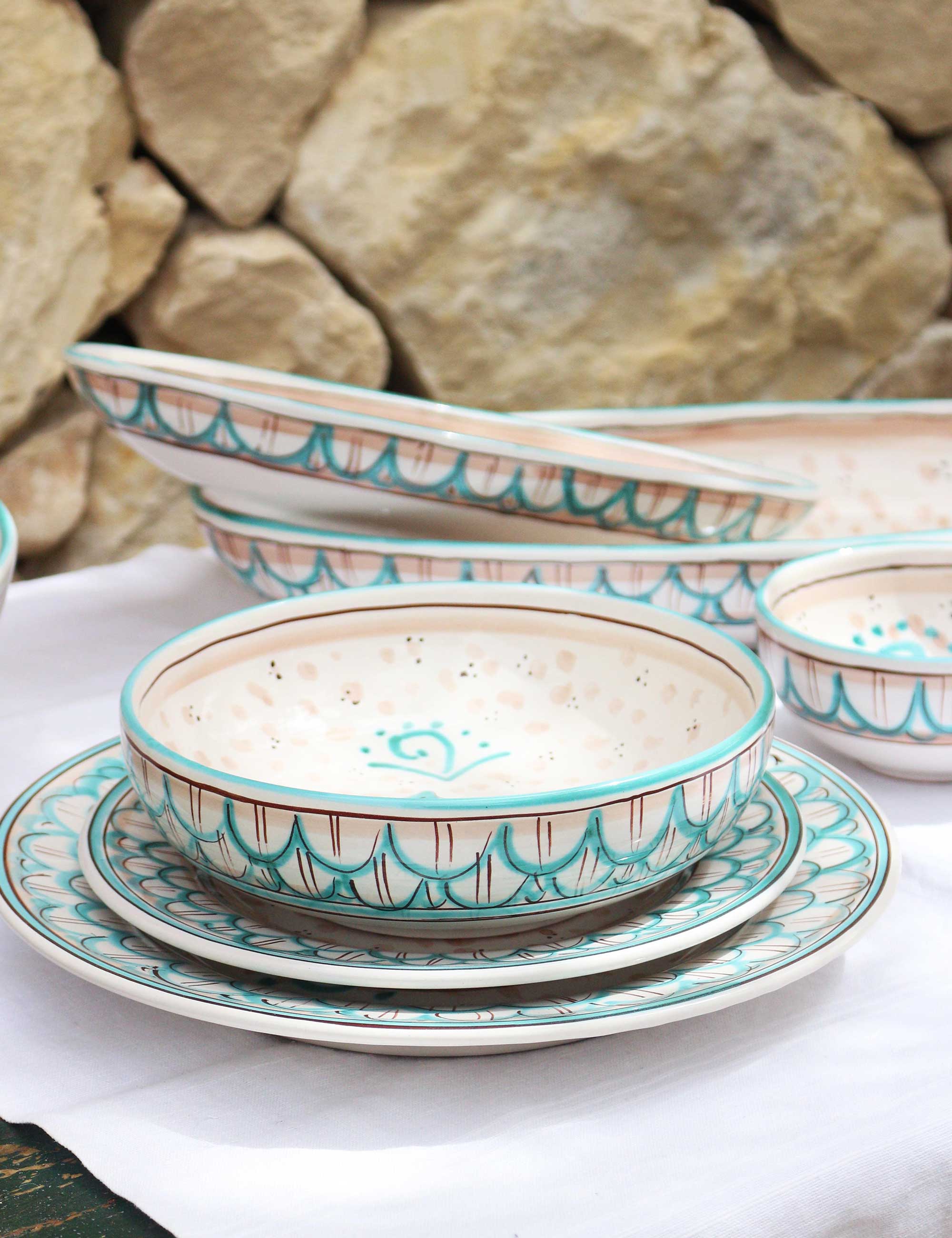 Piatto piano ceramica siciliana MareNostro