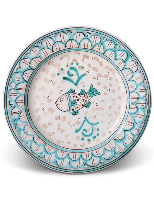 Piatto piano ceramica siciliana MareNostro